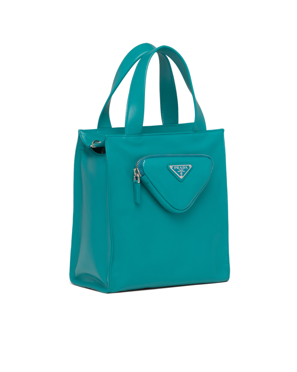 Prada Nappa Leather Tote Bag Peacock Blue | 8723WSBIY