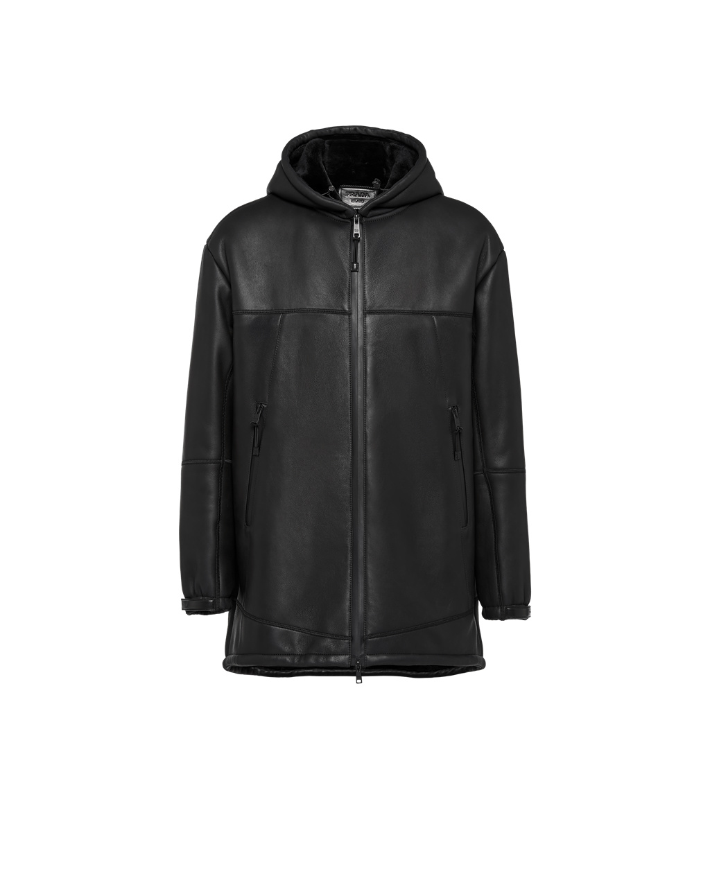 Prada Nappa Sheepskin Coat Black | 9061LMQRC