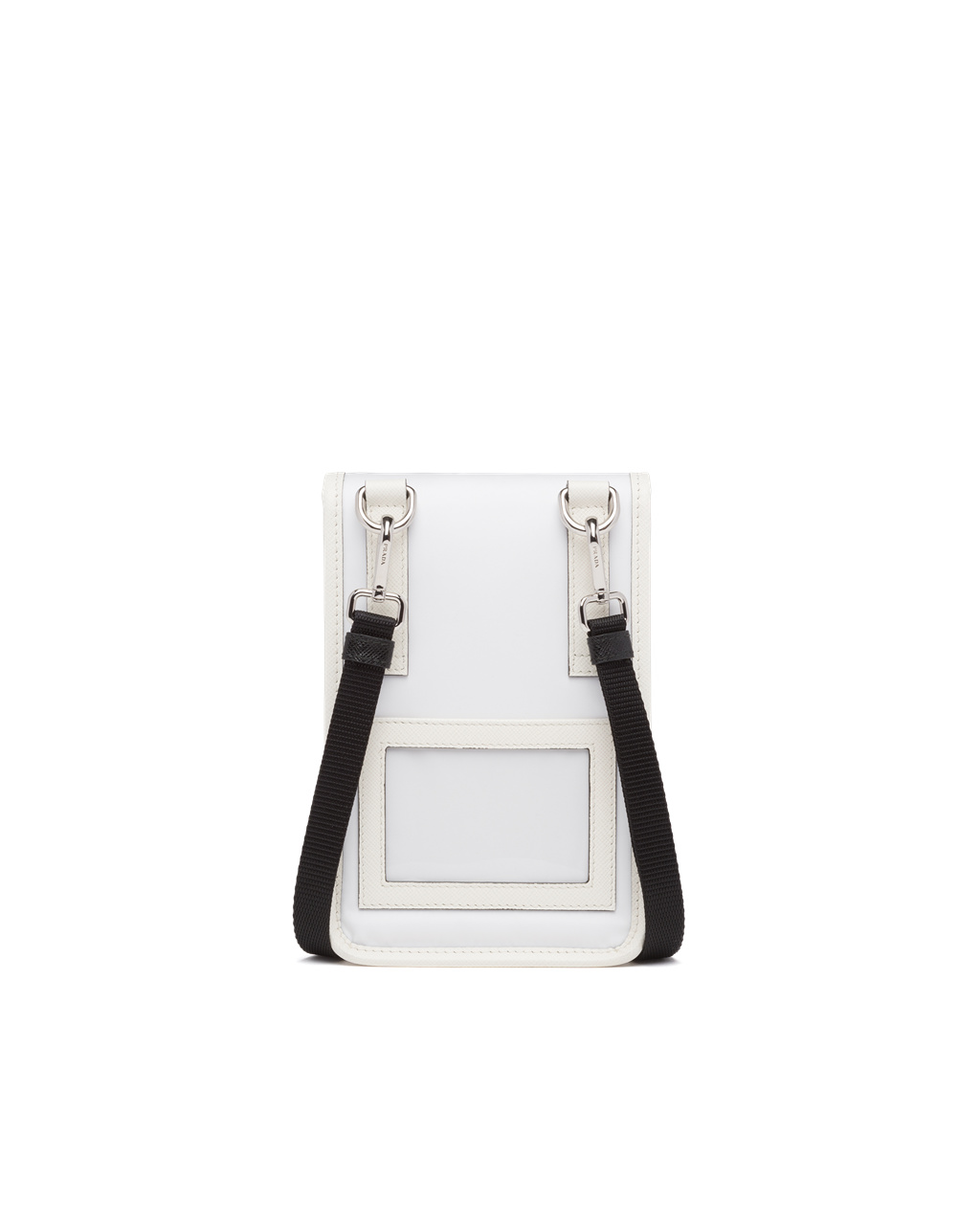 Prada Nylon And Saffiano Leather Smartphone Case White | 2390DJSNH