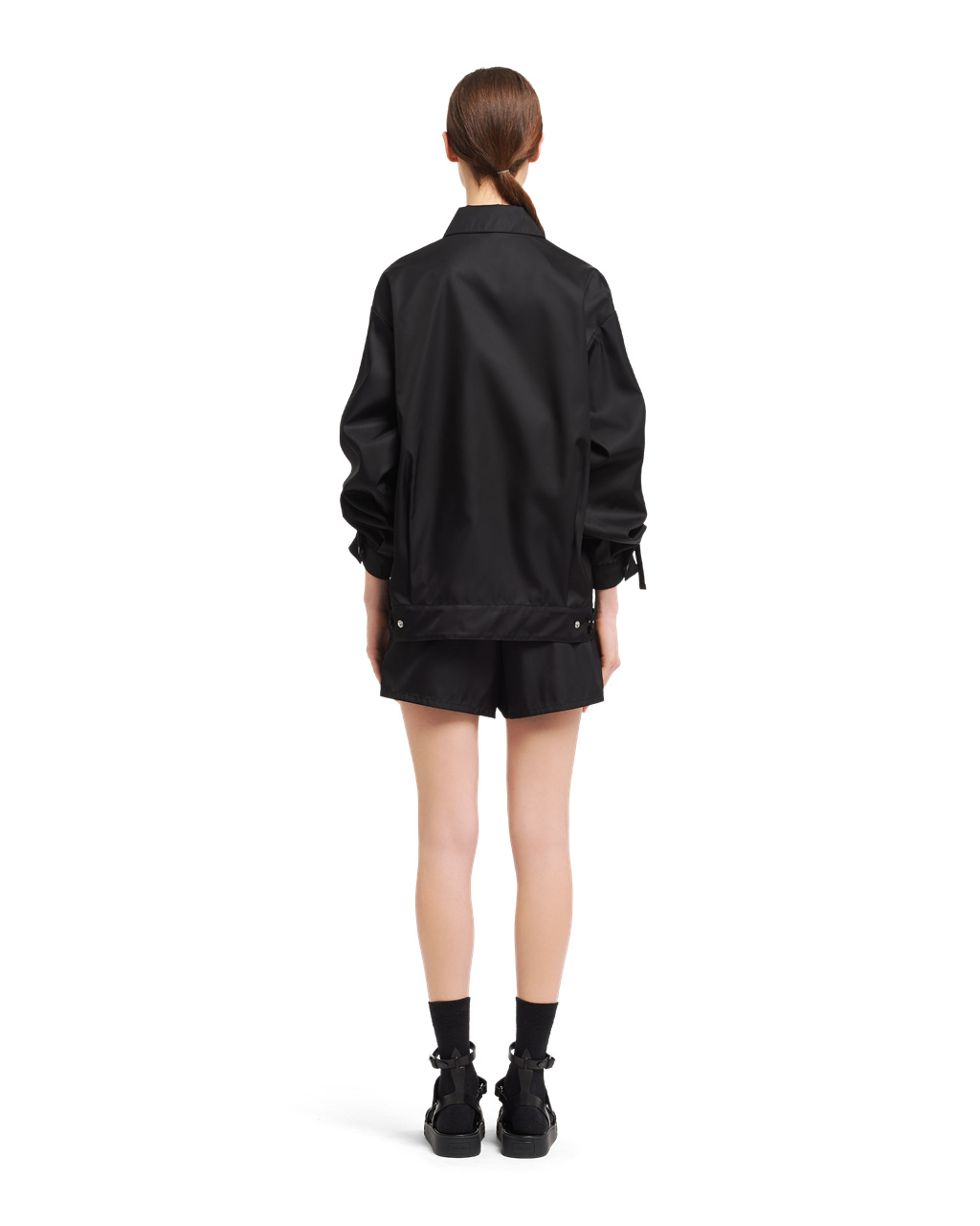 Prada Nylon Gabardine Blouson Jacket Black | 7943LJVHS