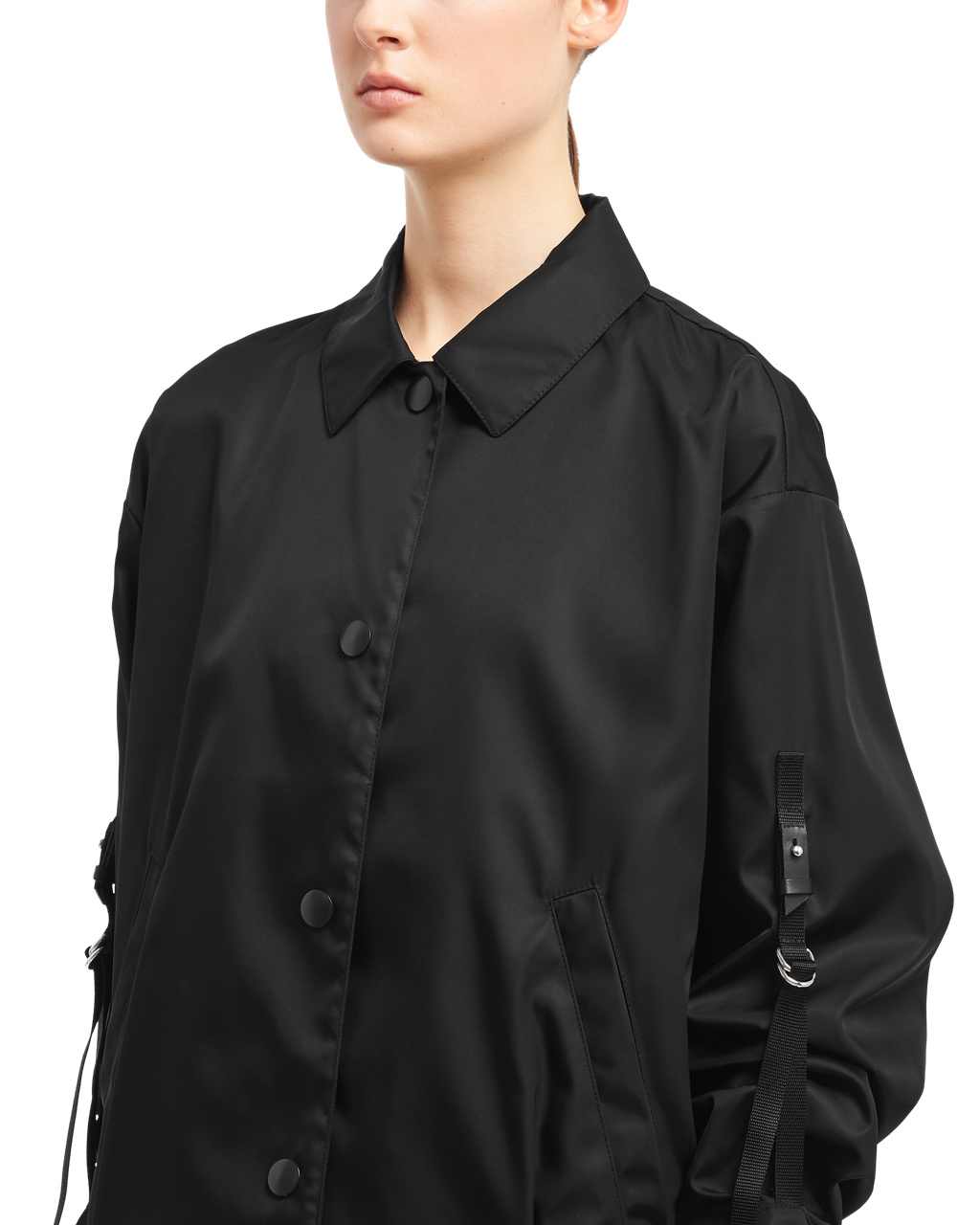 Prada Nylon Gabardine Blouson Jacket Black | 7943LJVHS