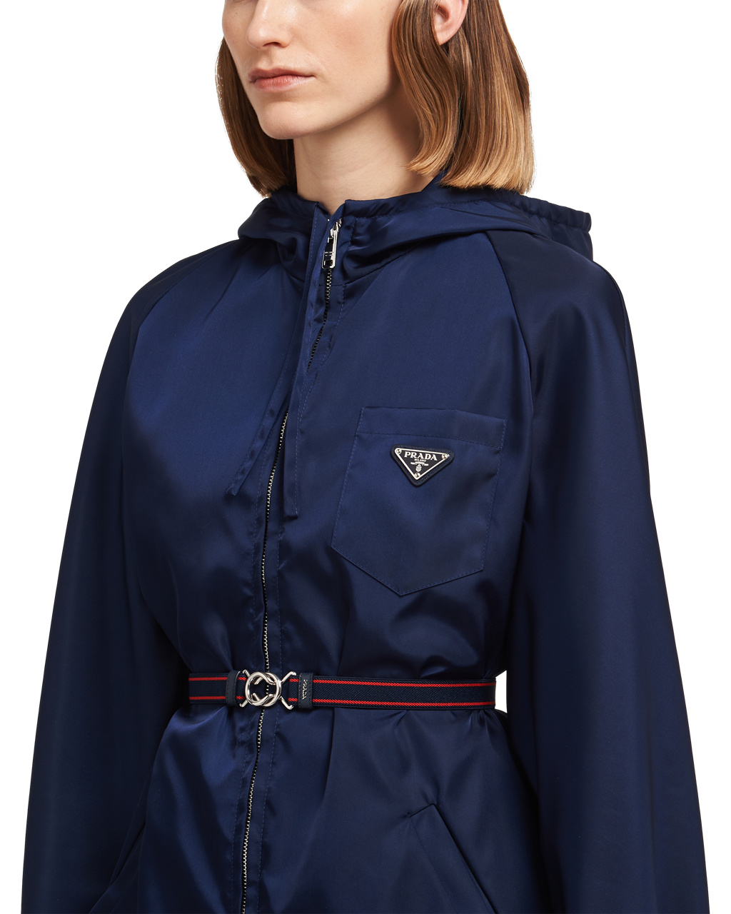 Prada Nylon Gabardine Blouson Jacket Blue | 6218DHZPI