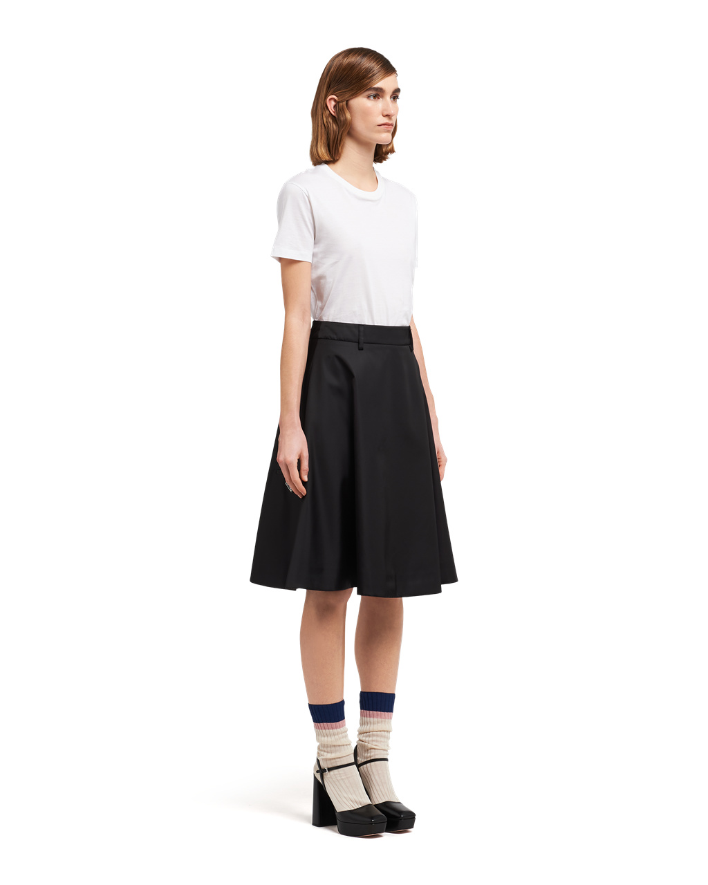 Prada Nylon Gabardine Skirt Black | 1386WZSAL