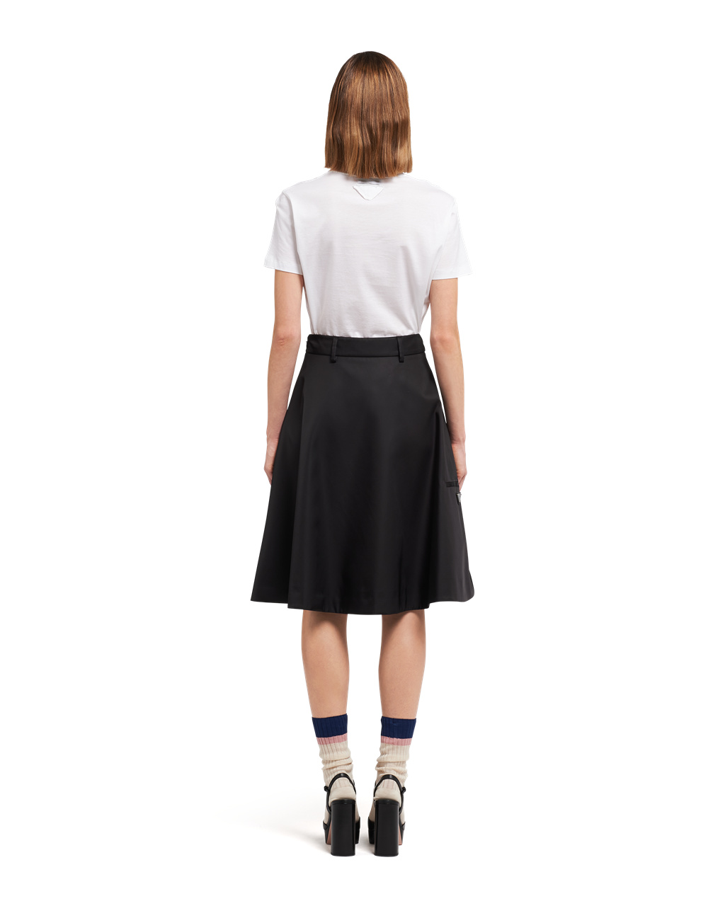 Prada Nylon Gabardine Skirt Black | 1386WZSAL