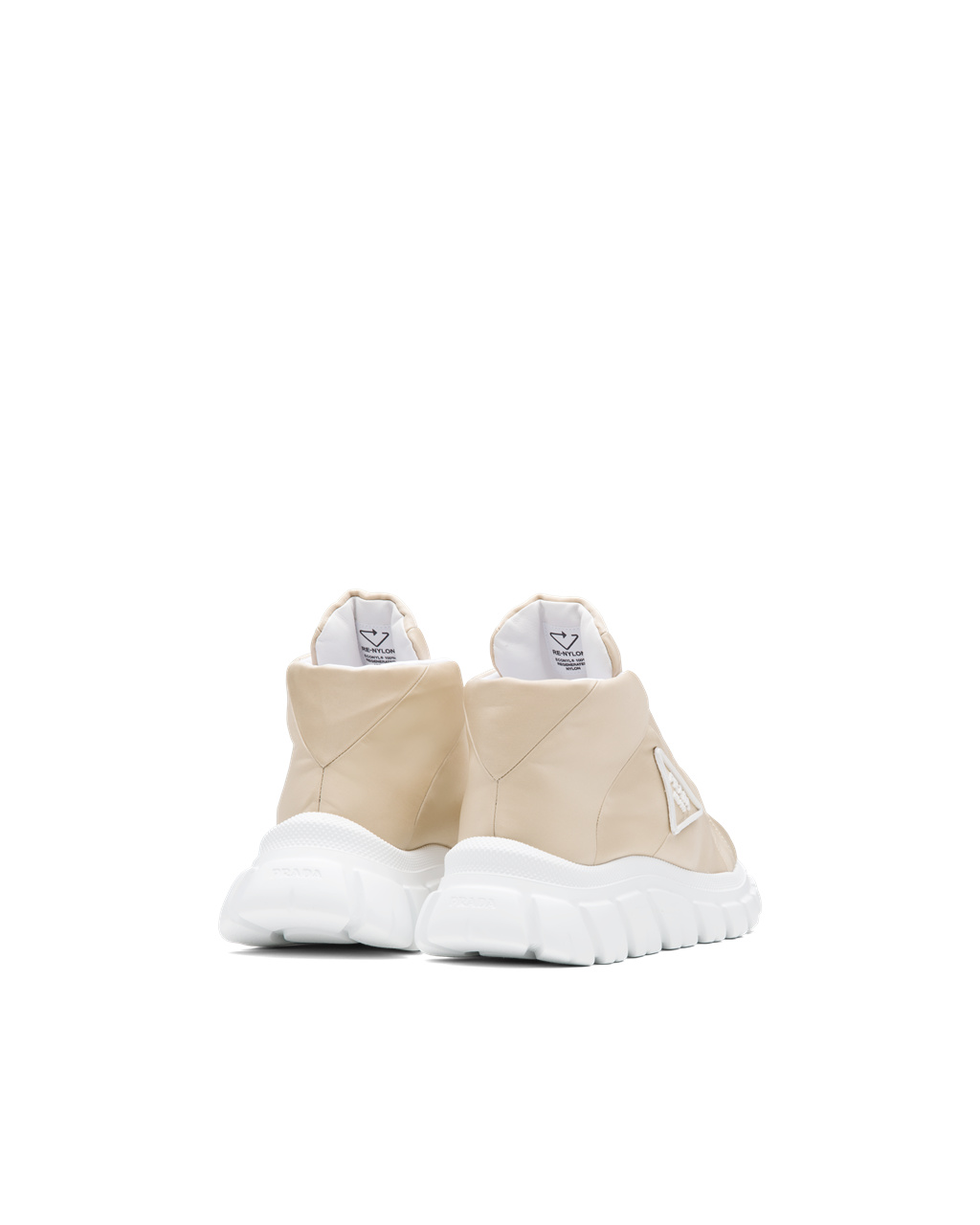 Prada Nylon Gabardine Sneakers Desert Beige | 9572JLSXO