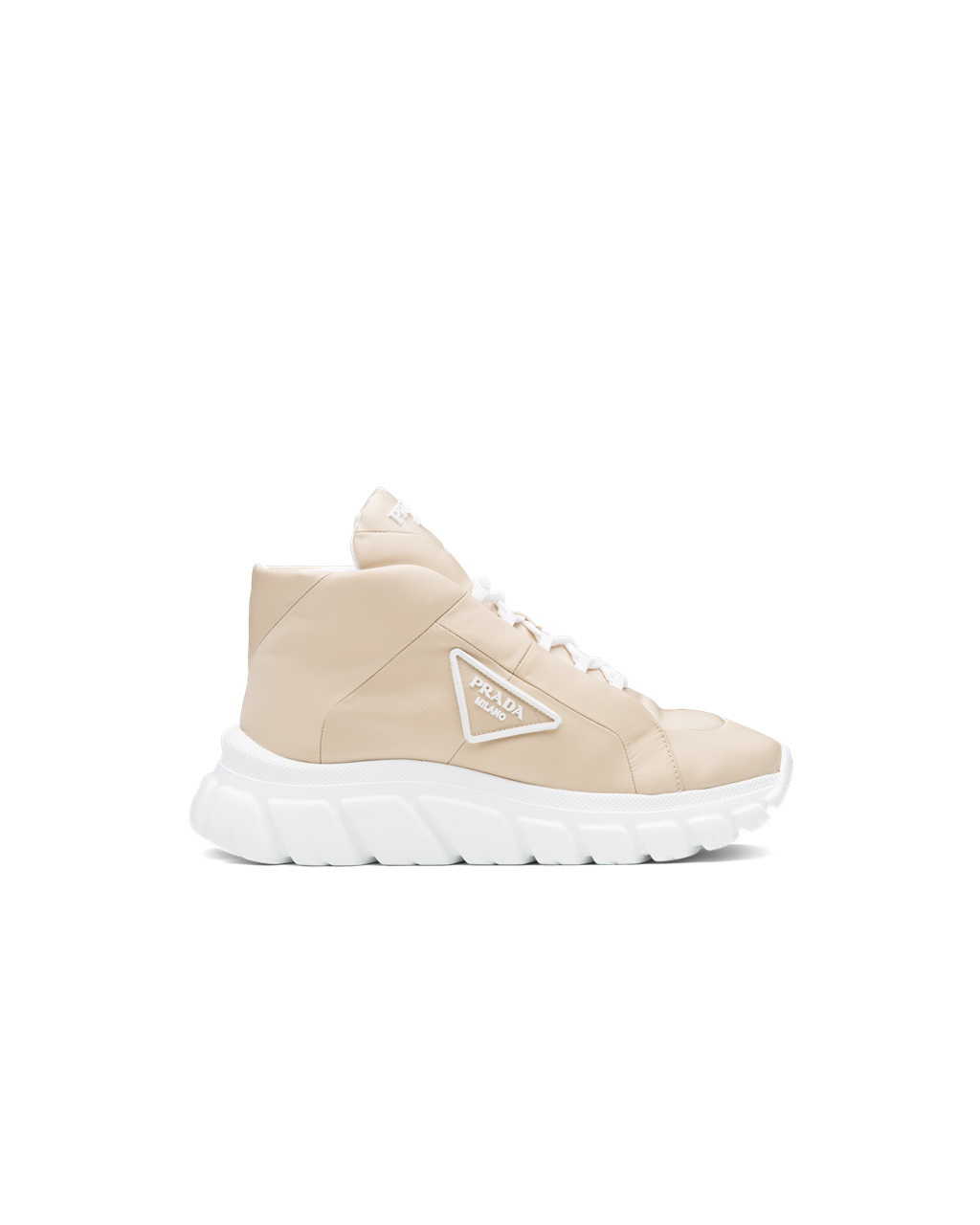 Prada Nylon Gabardine Sneakers Desert Beige | 9572JLSXO