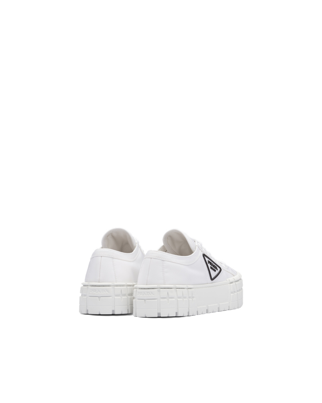 Prada Nylon Gabardine Sneakers White / Black | 9214RIQJM