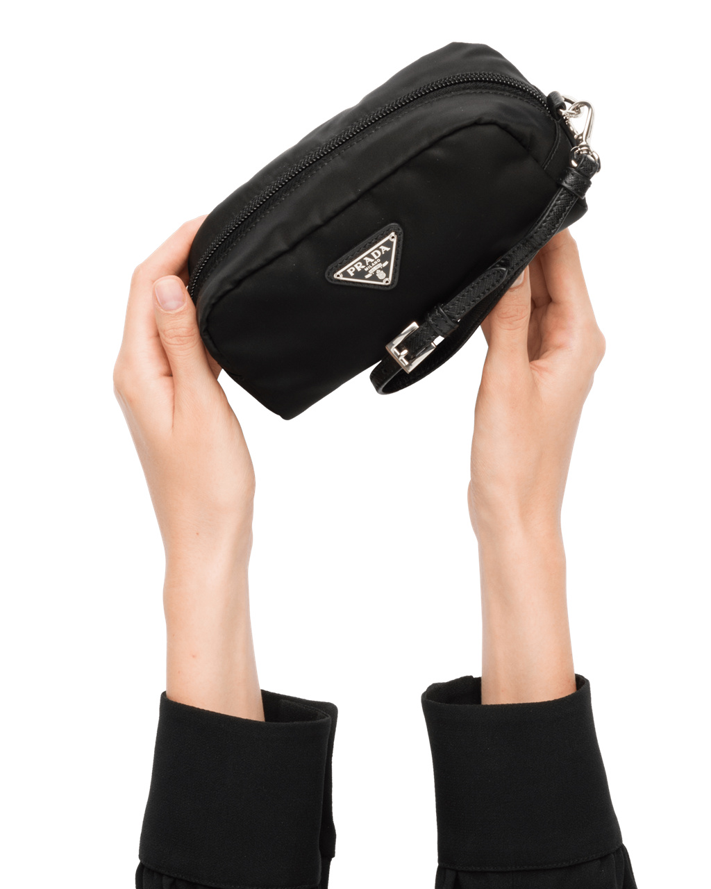 Prada Nylon Pouch Black | 6540COIBZ