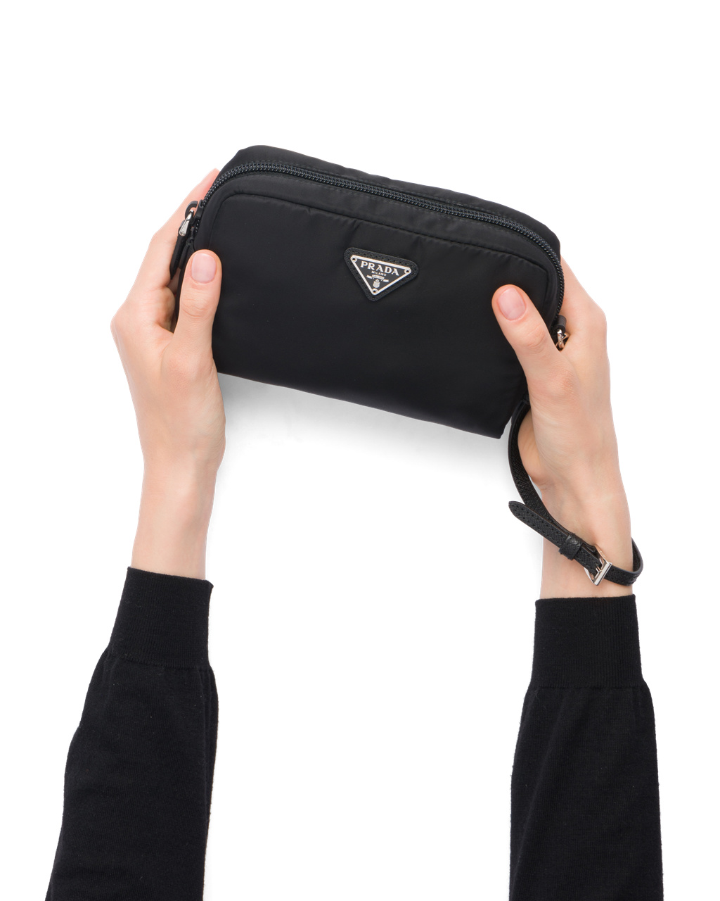 Prada Nylon Pouch Black / Red | 4910PXCJT