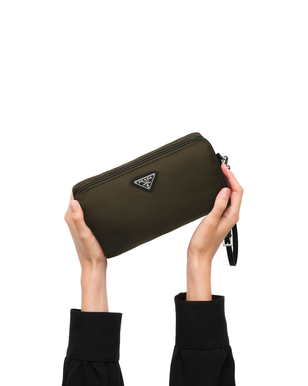 Prada Nylon Pouch Camouflage Green | 5847FBURW