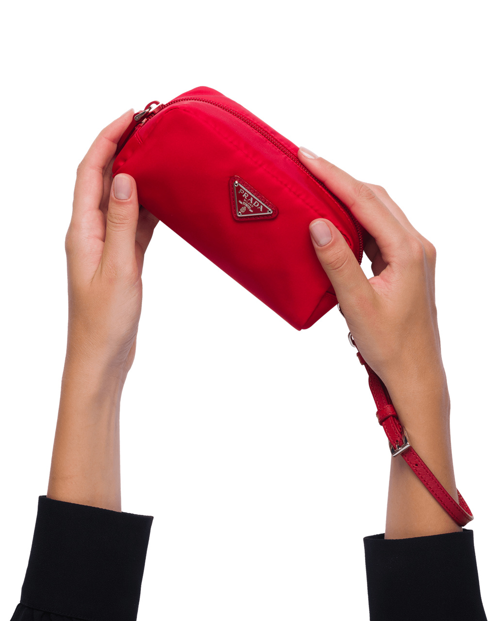 Prada Nylon Pouch Red | 5863QBKEG