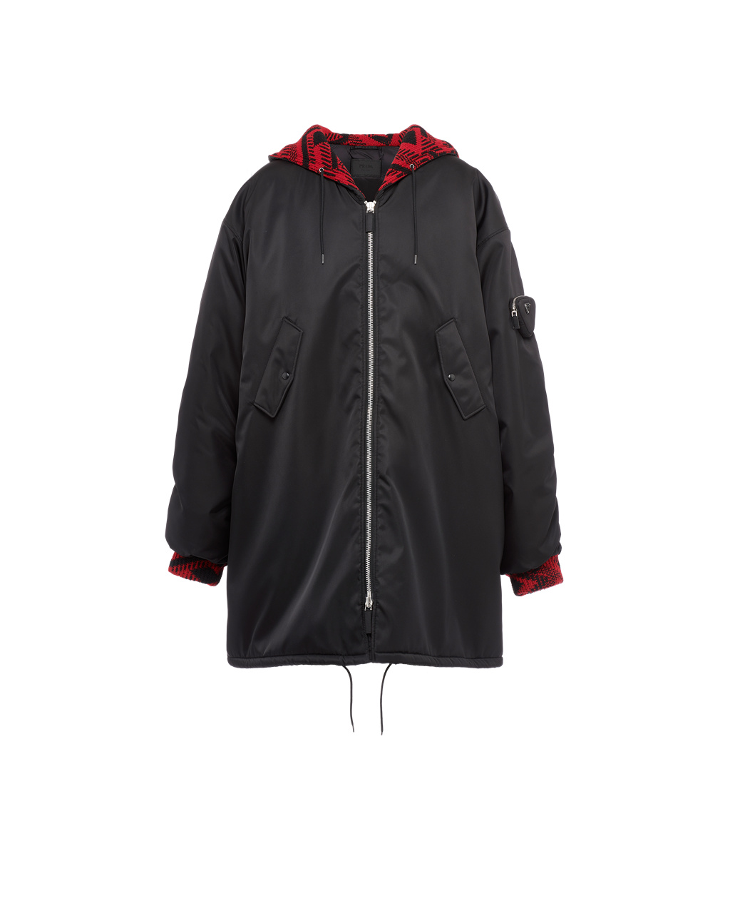 Prada Oversized Re-nylon Raincoat Black | 3257KHGAP