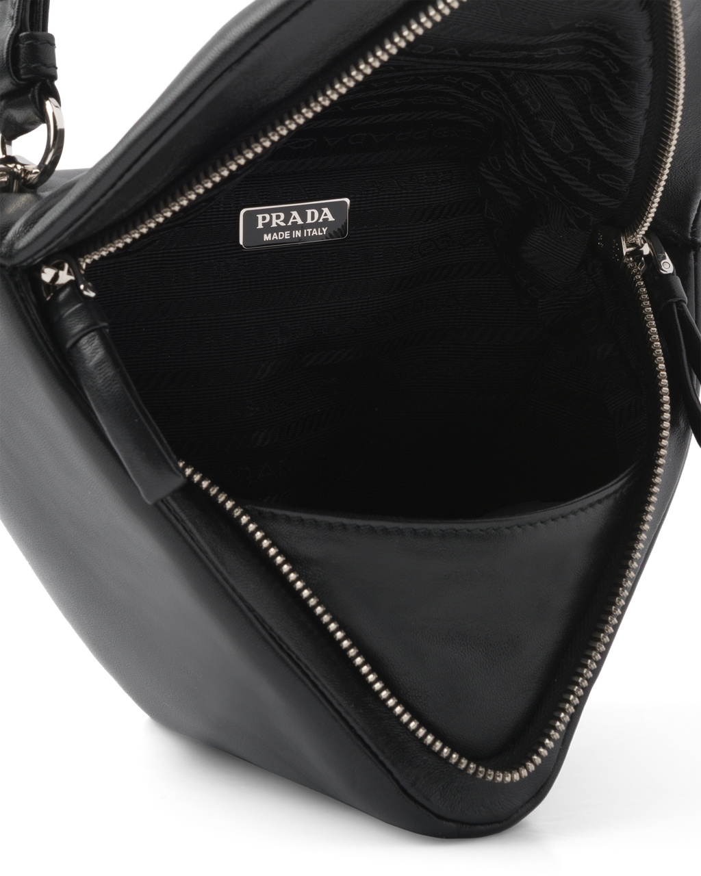 Prada Padded Nappa Leather Handbag Black | 9563YIJAL