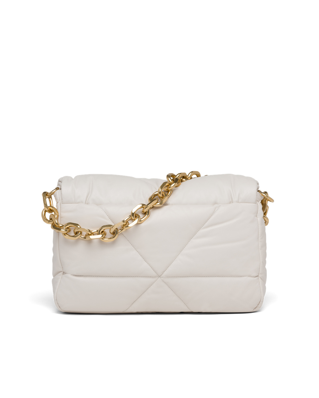 Prada Padded Nappa Leather Shoulder Bag White | 3015AKJSR