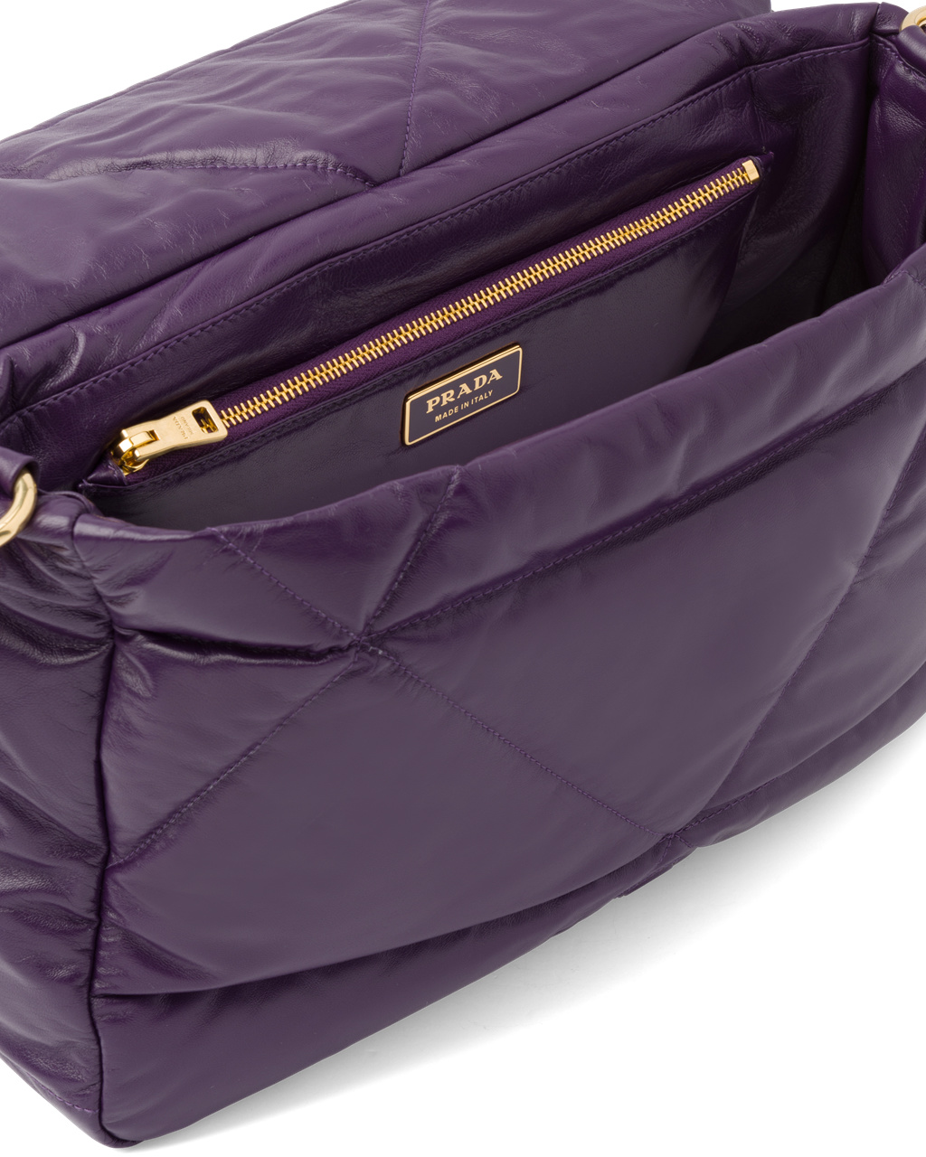 Prada Padded Nappa Leather Shoulder Bag Violet | 9604GPAXI