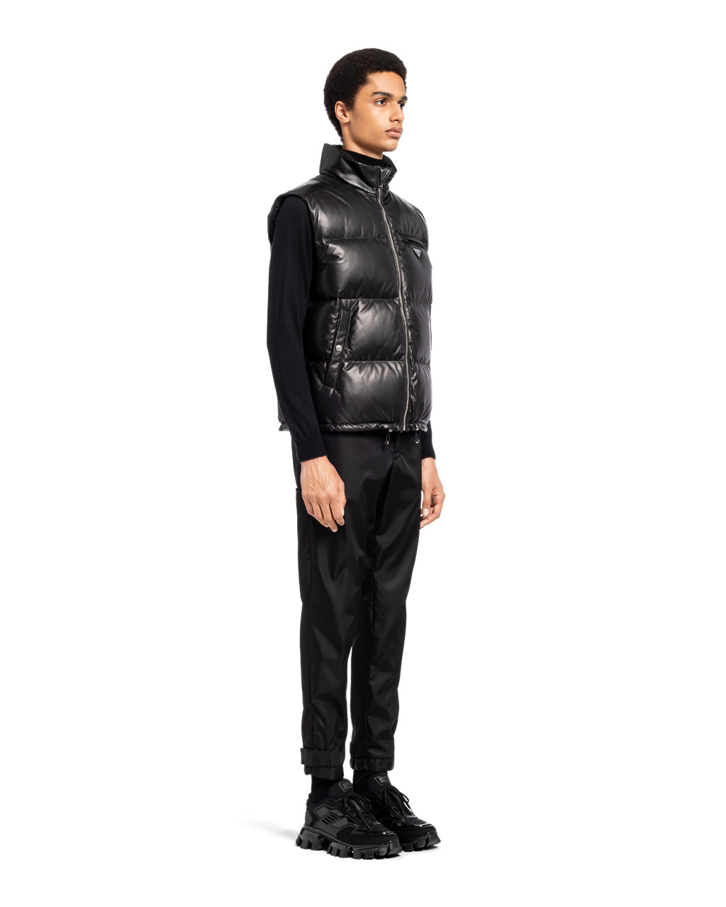 Prada Padded Nappa Leather Vest Black | 9683UMASD