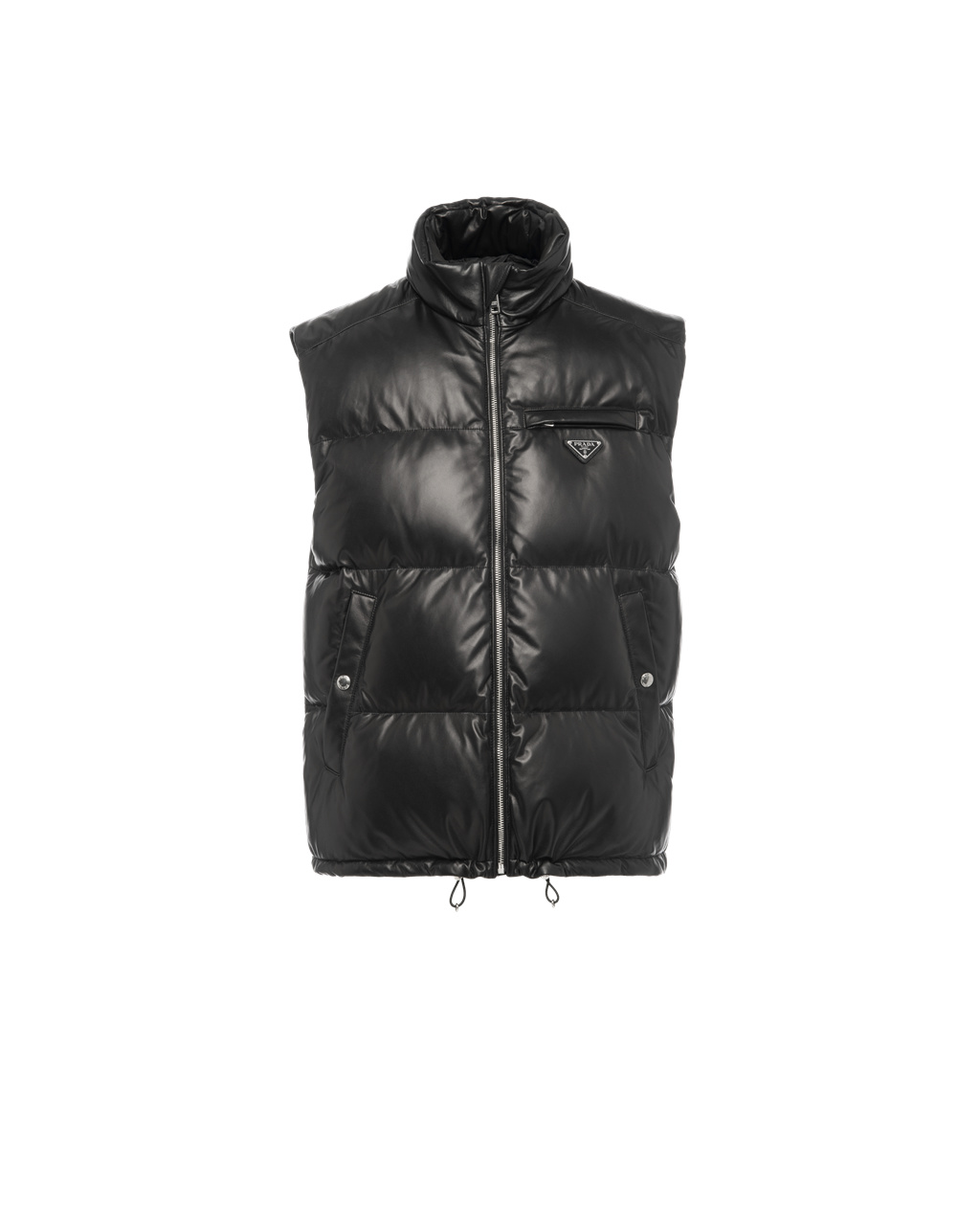 Prada Padded Nappa Leather Vest Black | 9683UMASD