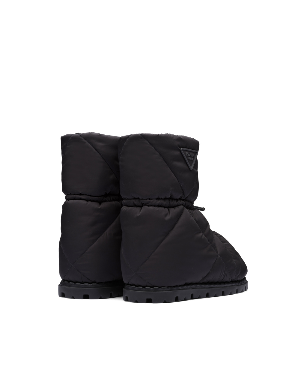 Prada Padded Nylon Fabric Booties Black | 7253QTMOG