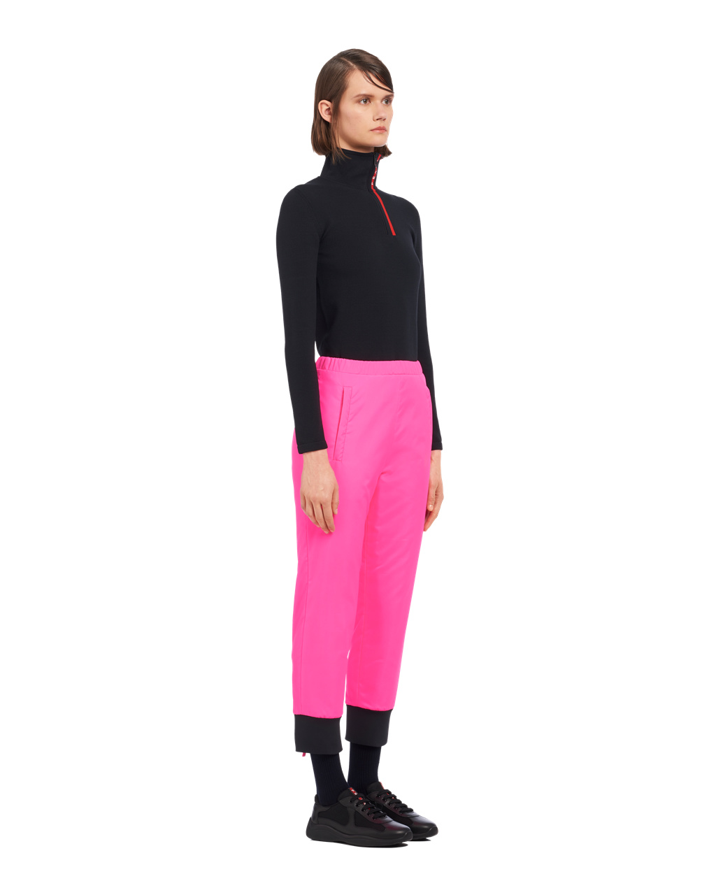 Prada Padded Technical Fabric Pants Fluo Pink | 8205PLCYZ