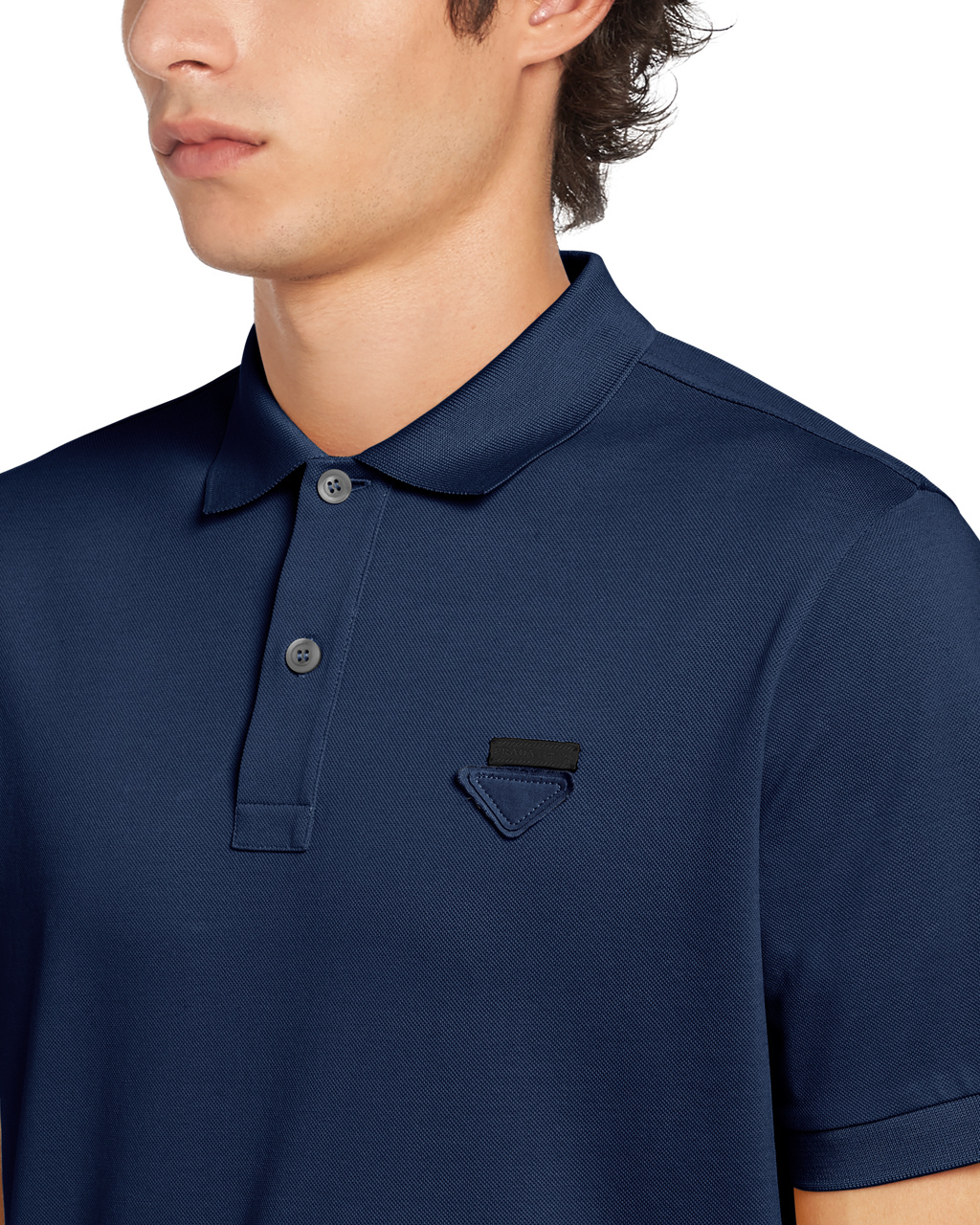 Prada Piqué Polo Shirt Navy | 1068PDYKA