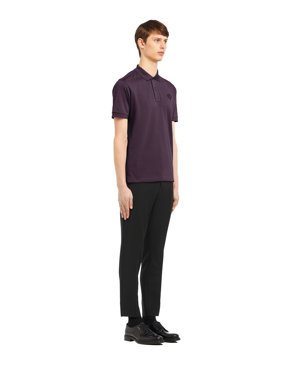 Prada Piqué Polo Shirt Plum | 5894SNAHE