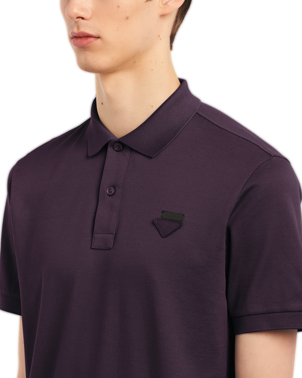 Prada Piqué Polo Shirt Plum | 5894SNAHE