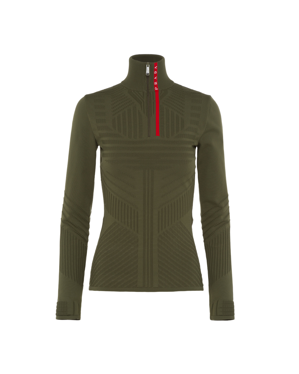 Prada Polyester Sports Top Military Green / Military Green | 3219LSFEP