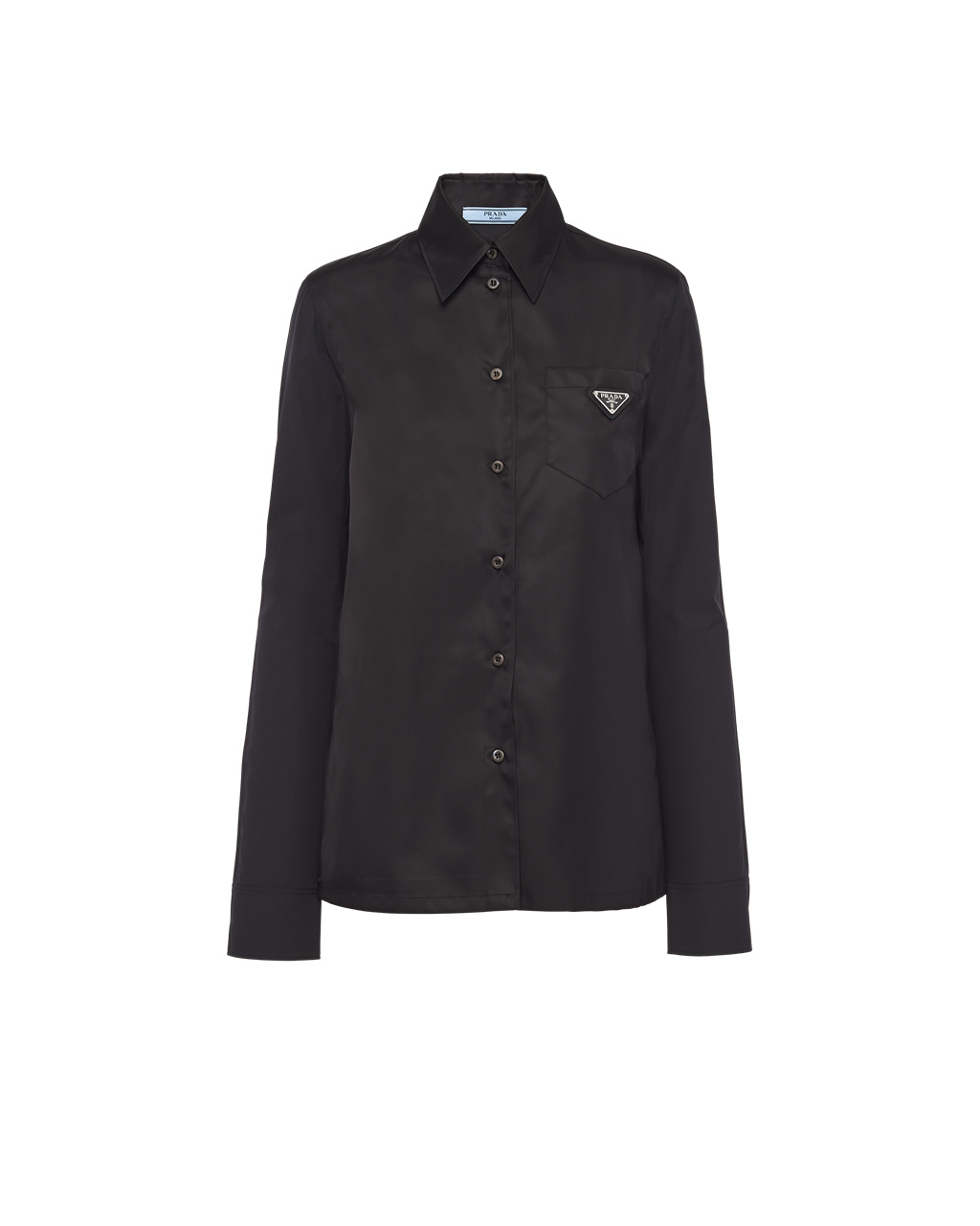 Prada Poplin And Re-nylon Shirt Black / Black | 4183JNCBD