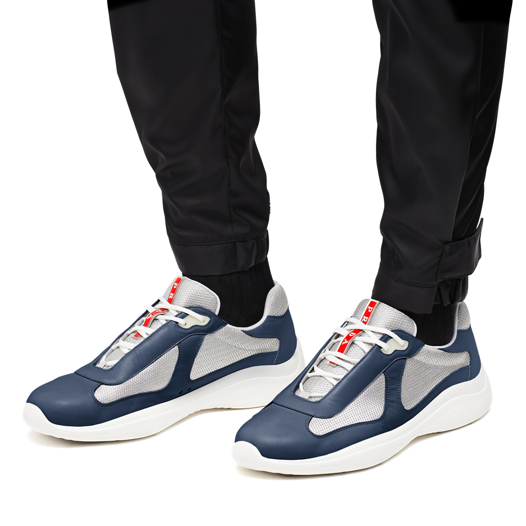 Prada Prada America's Cup Sneakers Baltic Blue / Silver | 6782TWOQS