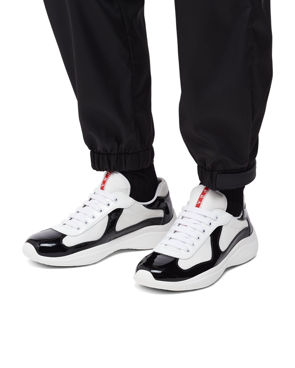 Prada Prada America's Cup Sneakers Black / White | 6539HQVYL