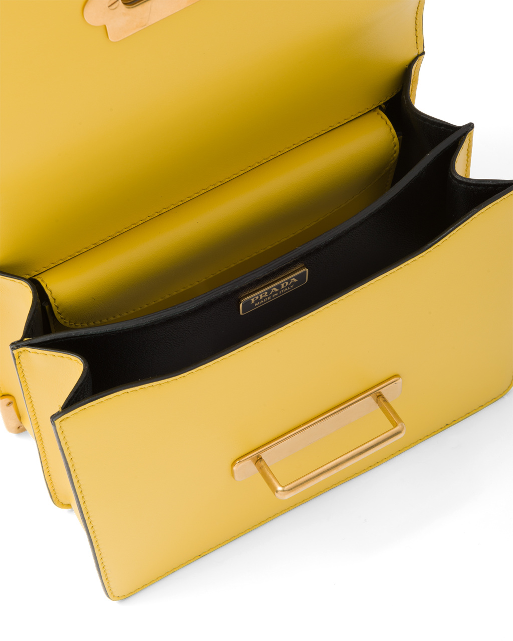 Prada Prada Cahier Leather Bag Sunny Yellow | 9457SCDNF