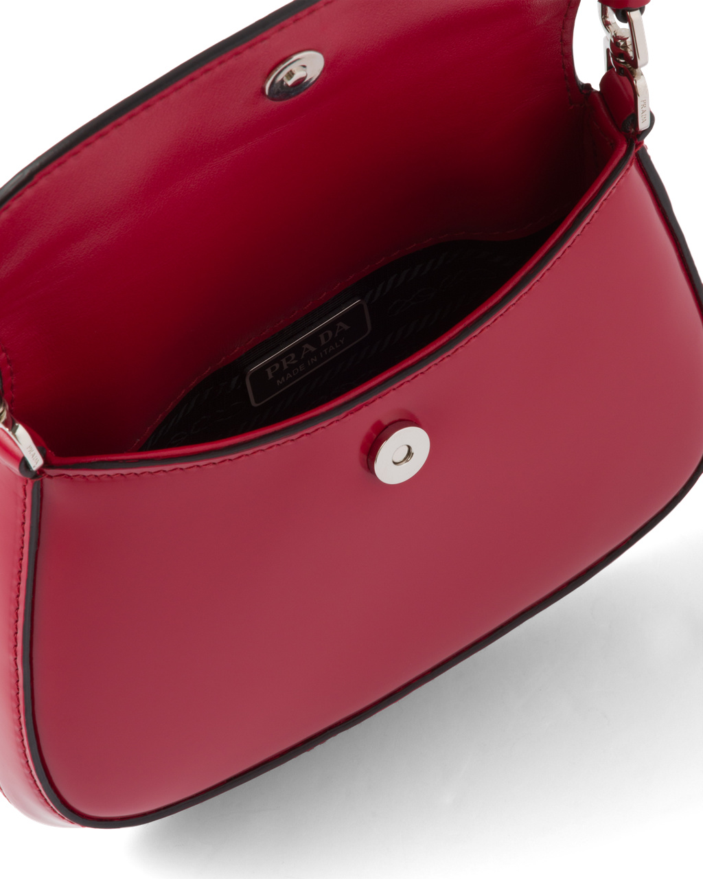 Prada Prada Cleo Brushed Leather Mini Bag Scarlet | 1456GJACI