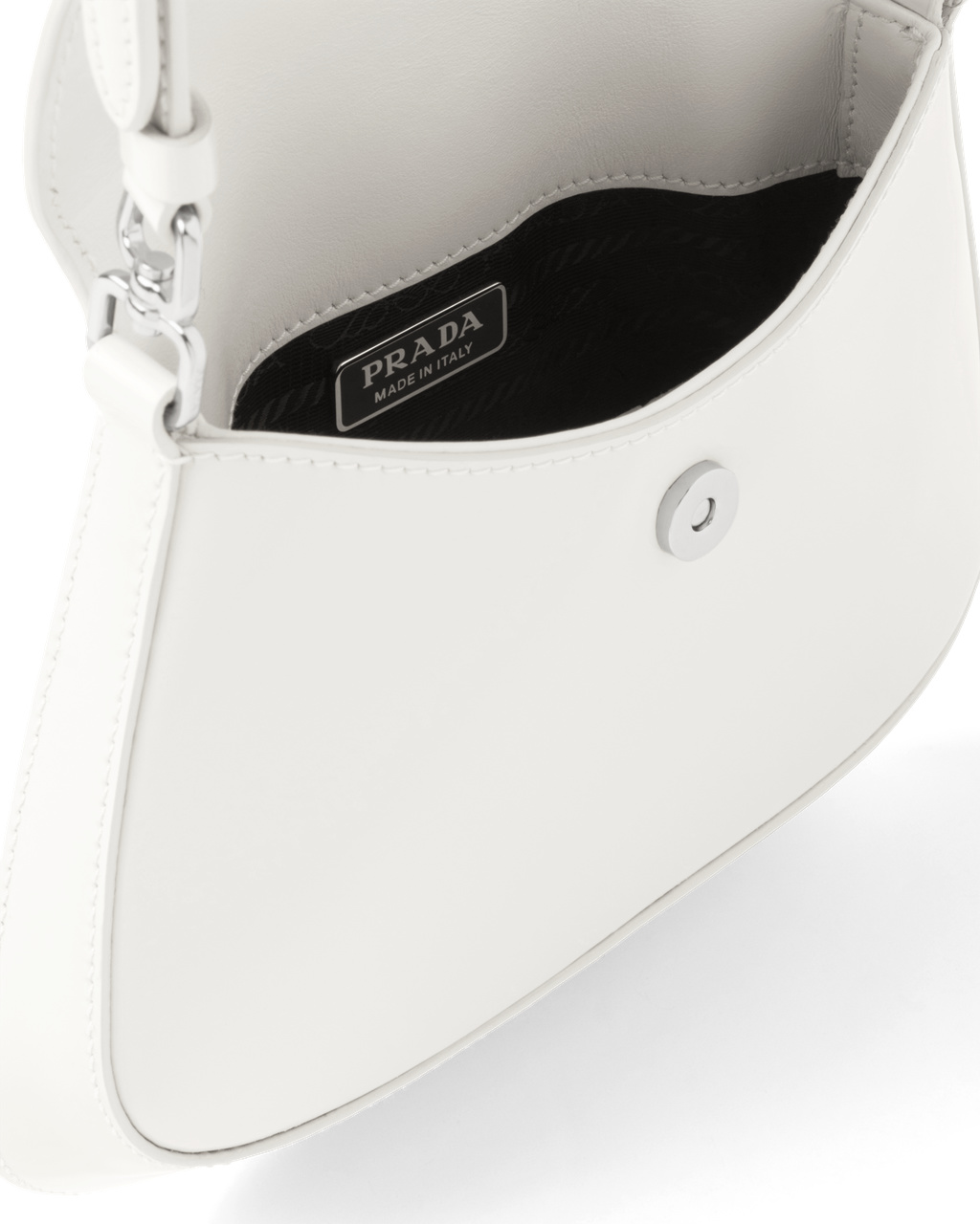 Prada Prada Cleo Brushed Leather Mini Bag White | 3871VYAKJ