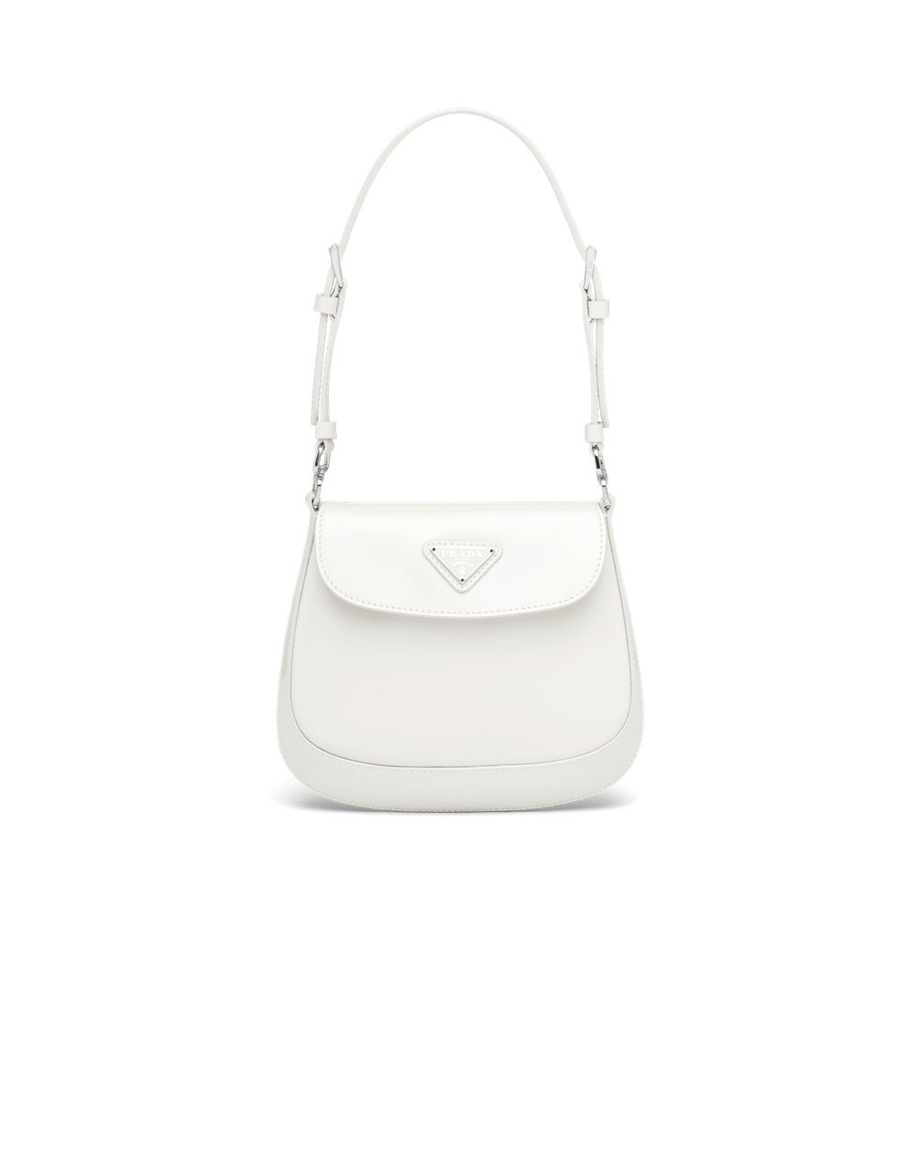 Prada Prada Cleo Brushed Leather Mini Bag White | 3871VYAKJ