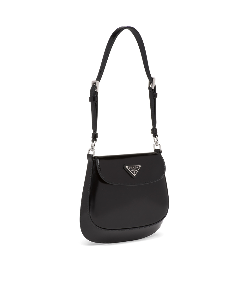 Prada Prada Cleo Brushed Leather Mini Bag Black | 6510RSANP