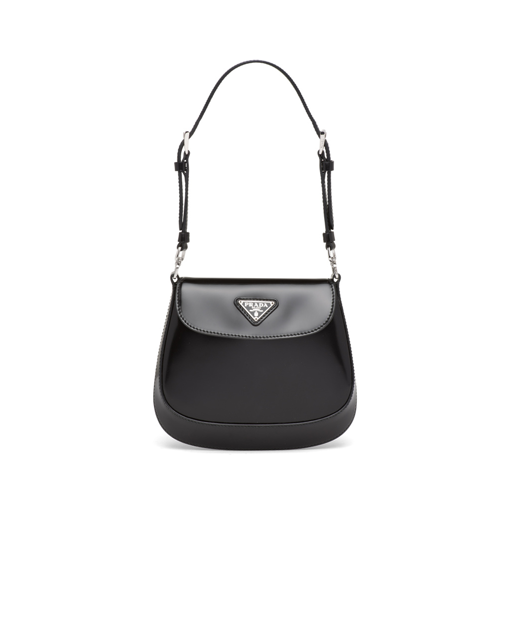 Prada Prada Cleo Brushed Leather Mini Bag Black | 6510RSANP