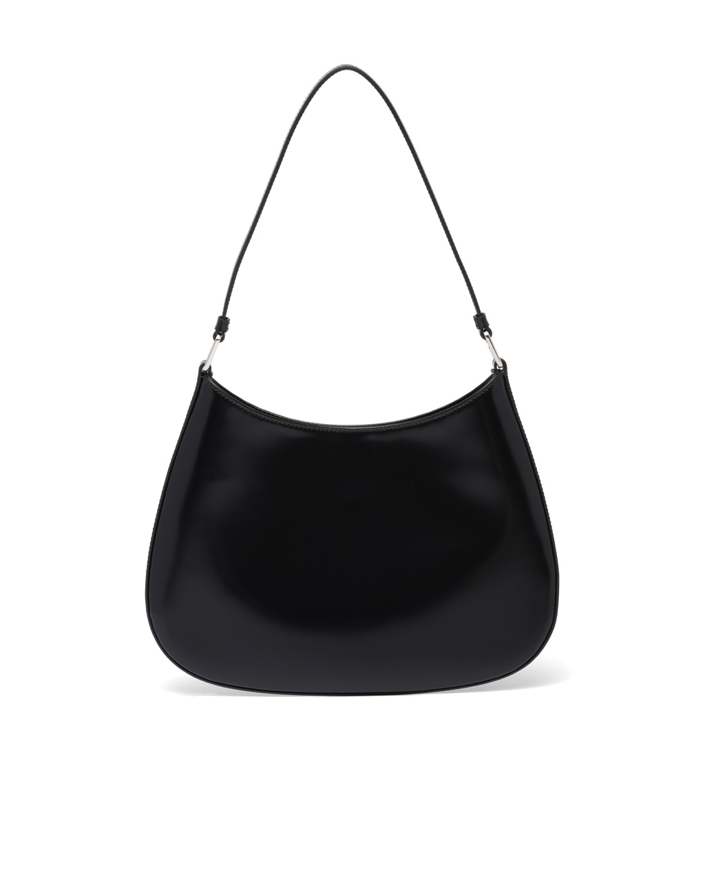 Prada Prada Cleo Brushed Leather Shoulder Bag Black | 0367WLZSN