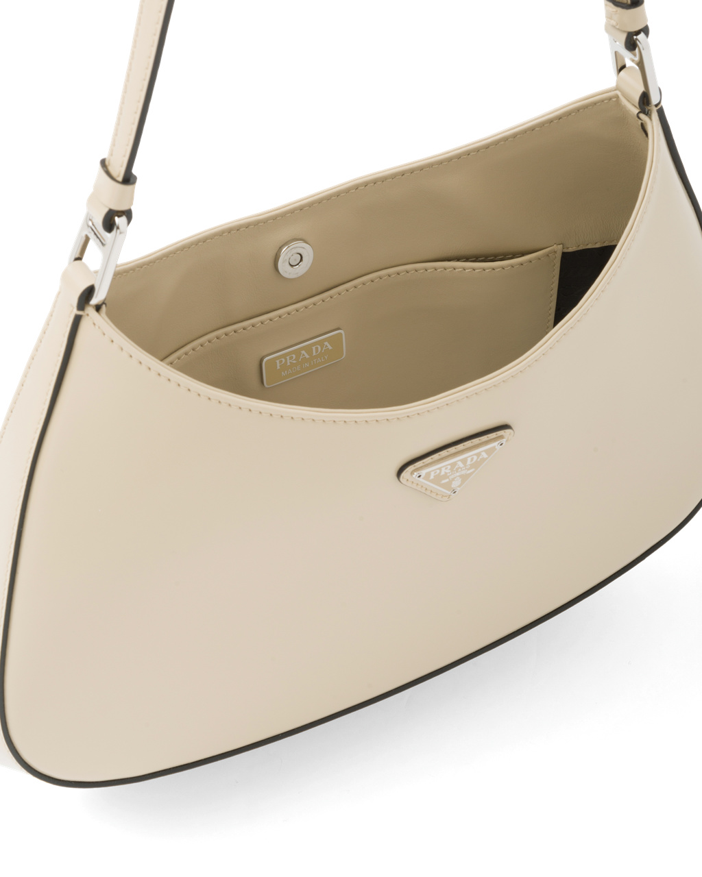 Prada Prada Cleo Brushed Leather Shoulder Bag Desert N | 2563LCGEW