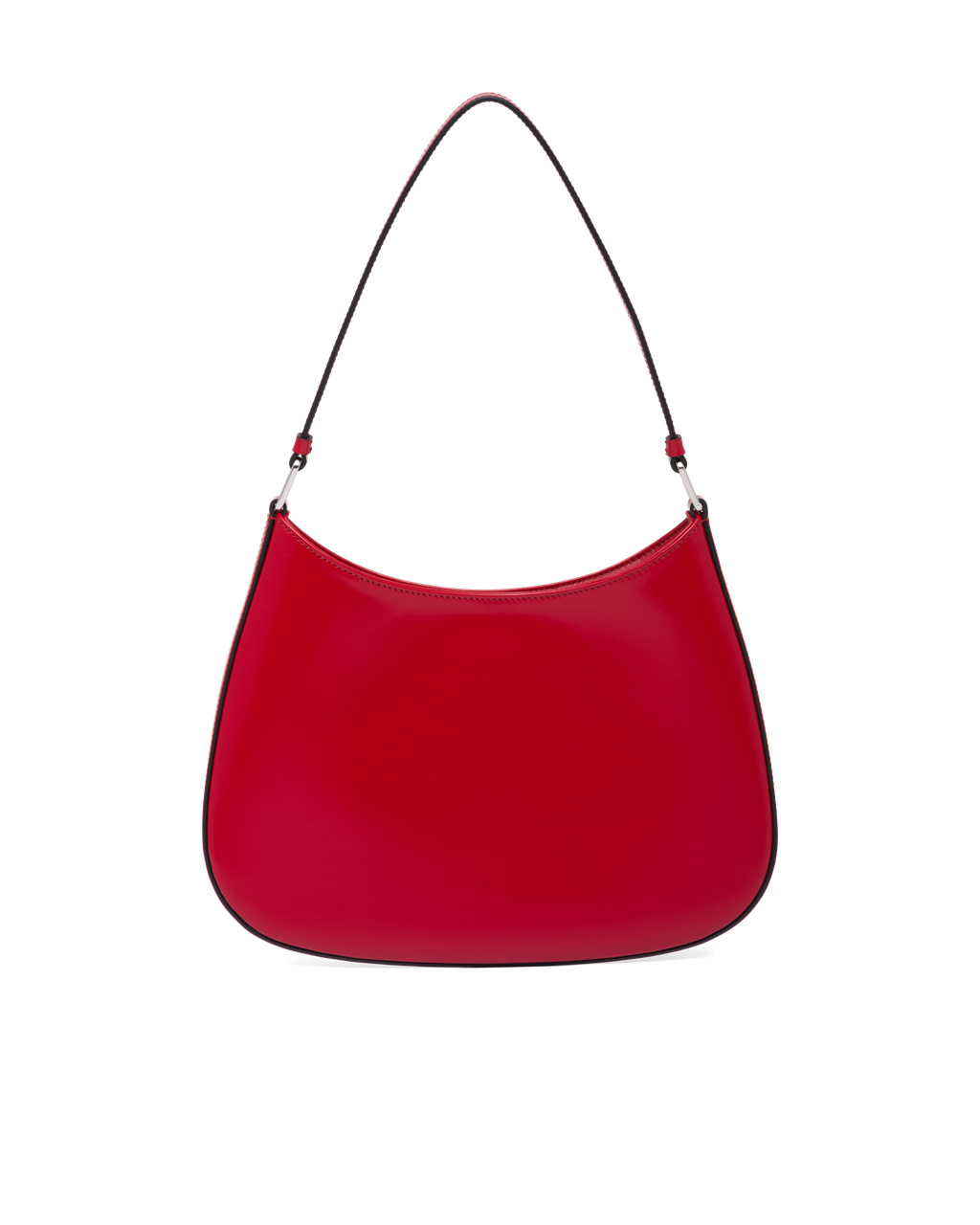 Prada Prada Cleo Brushed Leather Shoulder Bag Scarlet | 3657HQMWB