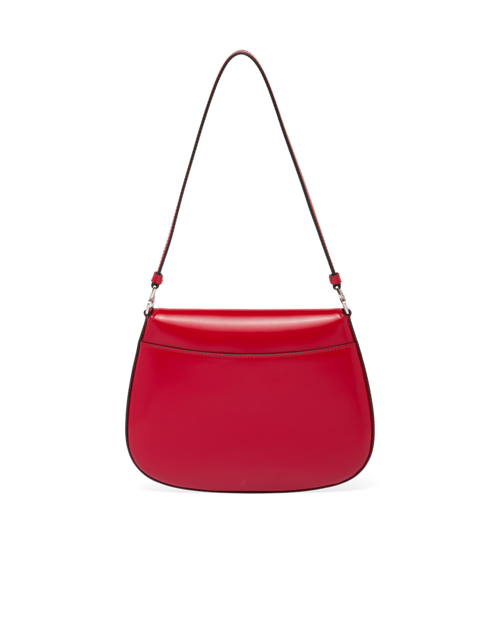 Prada Prada Cleo Brushed Leather Shoulder Bag With Flap Scarlet | 3801KSYZO