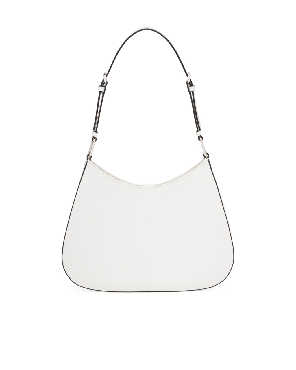 Prada Prada Cleo Brushed Leather Shoulder Bag White N | 4085CYBXO