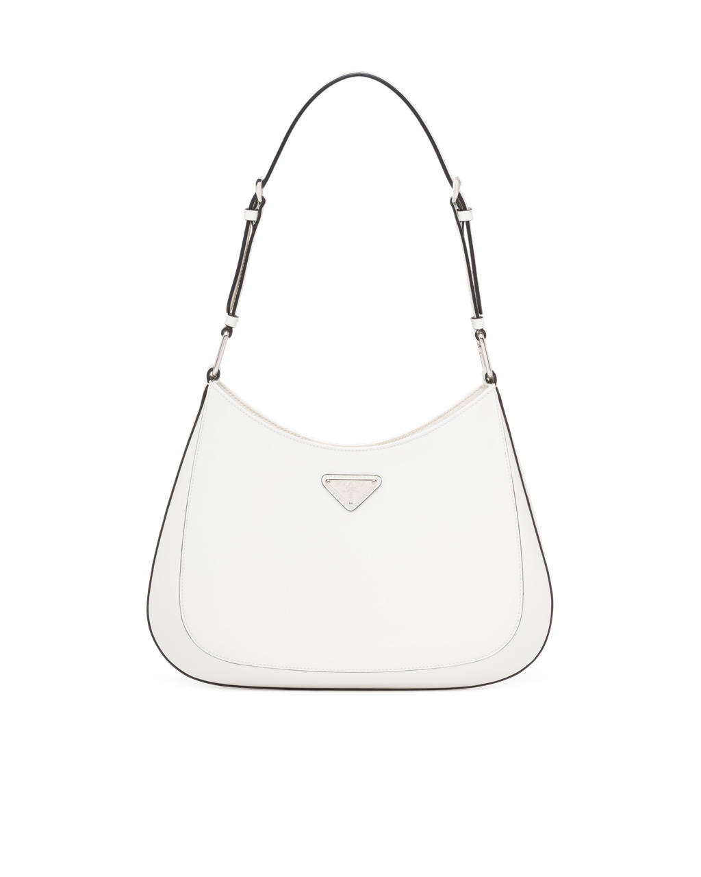 Prada Prada Cleo Brushed Leather Shoulder Bag White N | 4085CYBXO