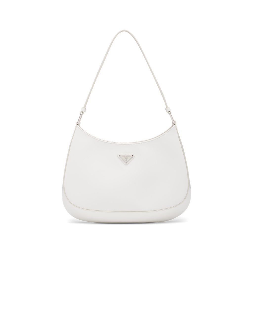 Prada Prada Cleo Brushed Leather Shoulder Bag White | 4193ZPYKC