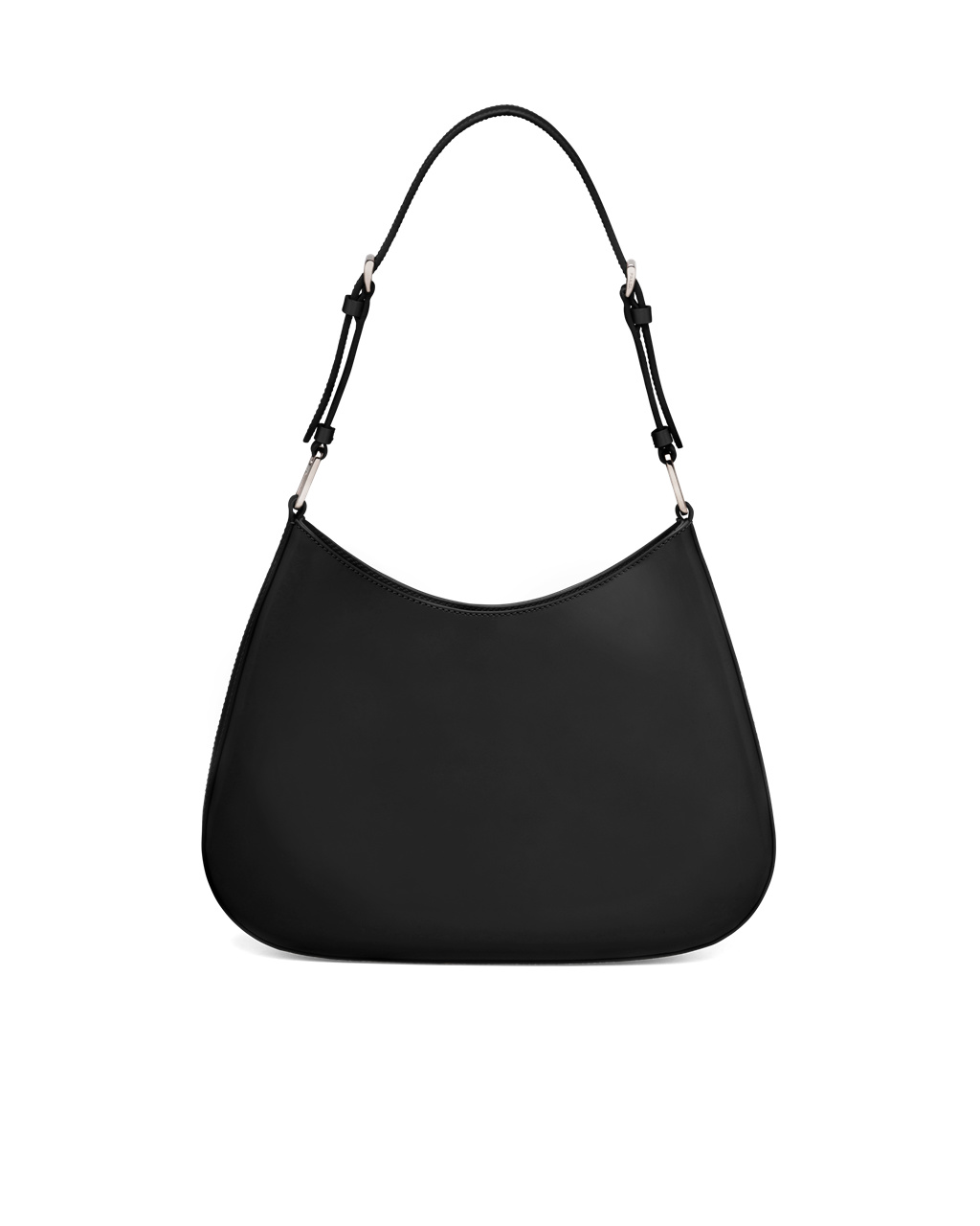 Prada Prada Cleo Brushed Leather Shoulder Bag Black | 5042UXVBE