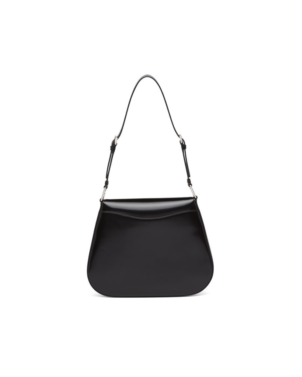 Prada Prada Cleo Brushed Leather Shoulder Bag With Flap Black | 6140CKPTS