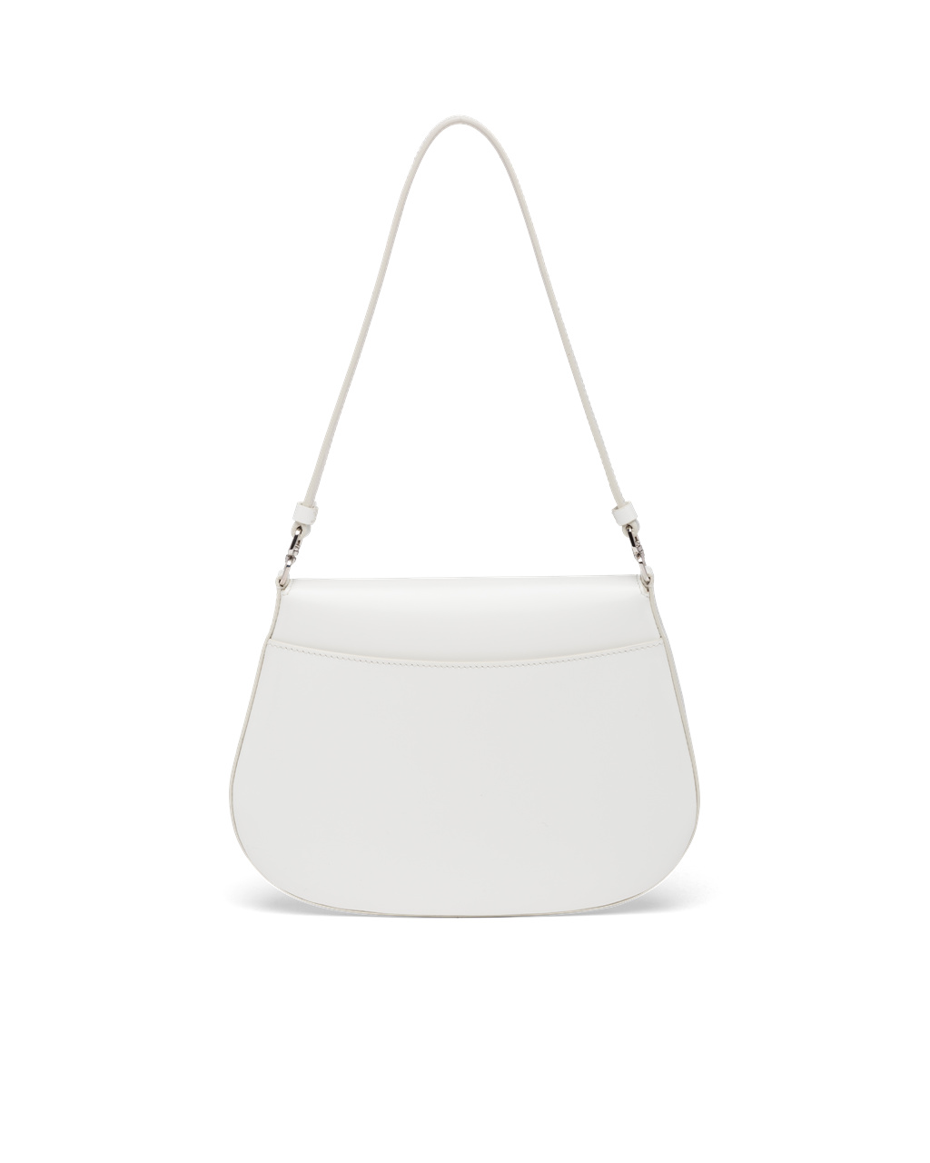 Prada Prada Cleo Brushed Leather Shoulder Bag With Flap White | 6309AYQNW