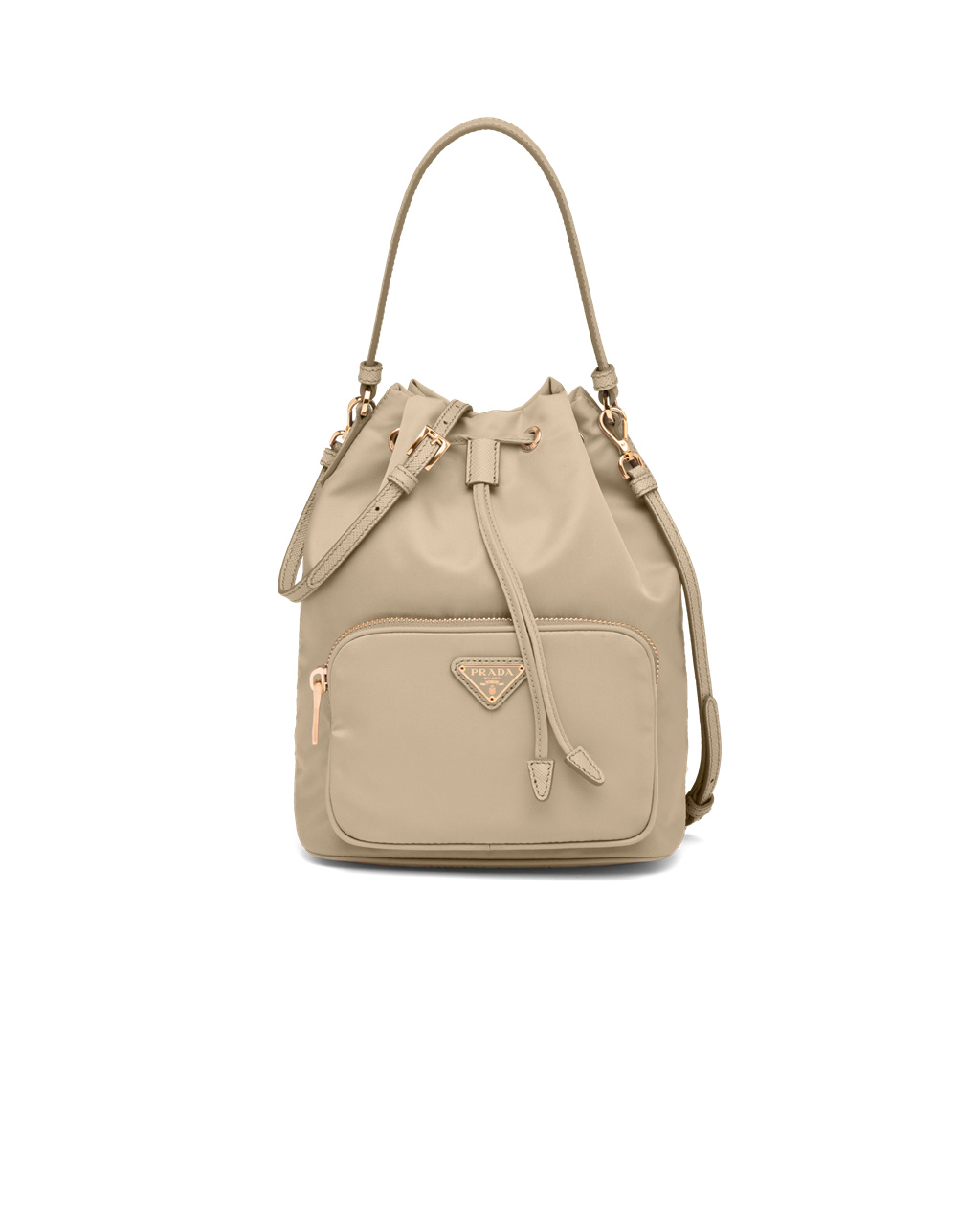 Prada Prada Duet Re-nylon Bucket Shoulder Bag Desert Beige | 5127ETSRN