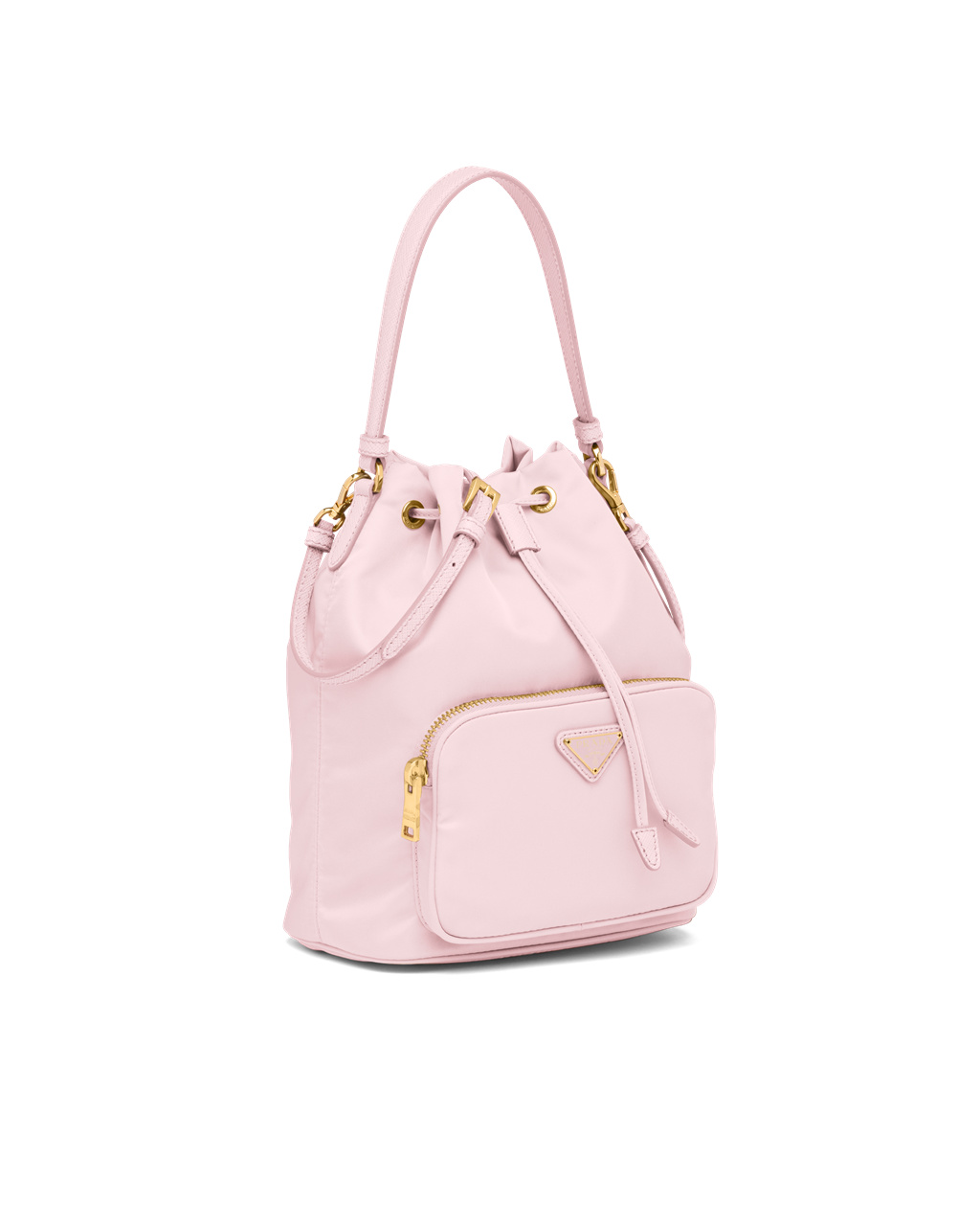 Prada Prada Duet Re-nylon Bucket Shoulder Bag Alabaster Pink | 8036NXUVP