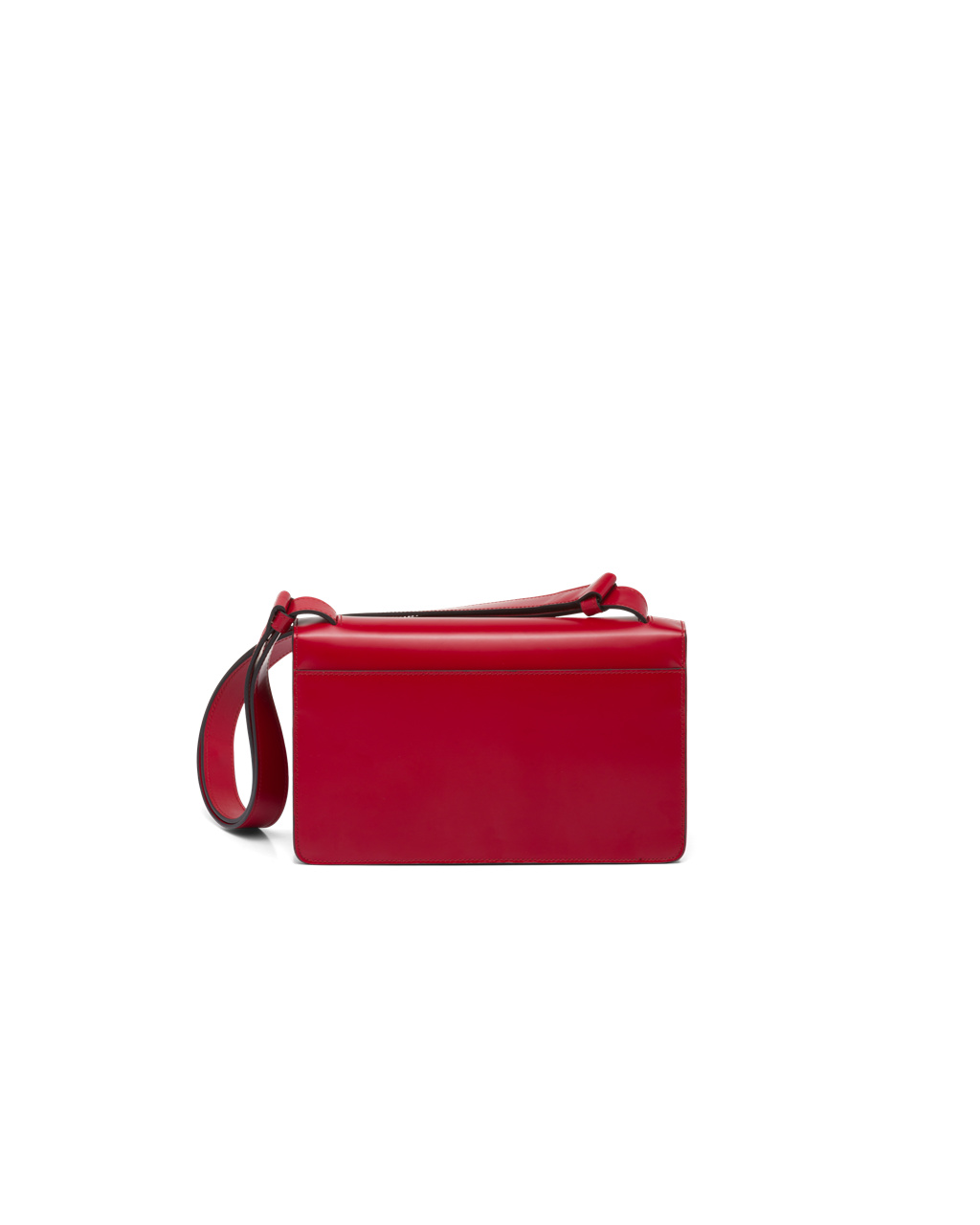 Prada Prada Emblème Brushed-leather Bag Scarlet | 3218KJFDU