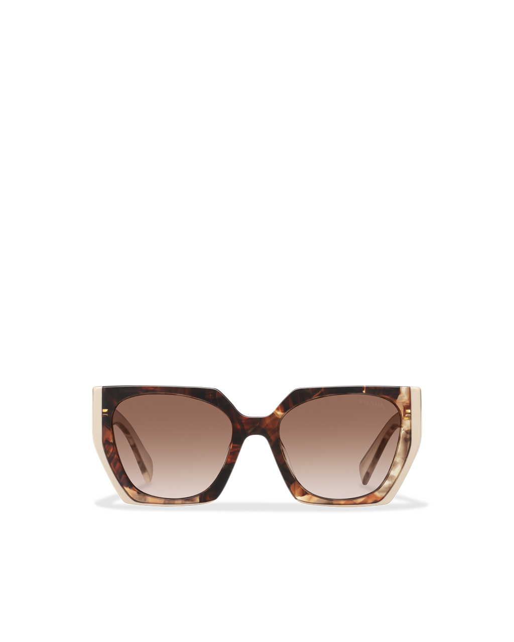 Prada Prada Eyewear Collection Sunglasses Squared Opaque Gradient Dark Brown Lenses | 8625HBIAS